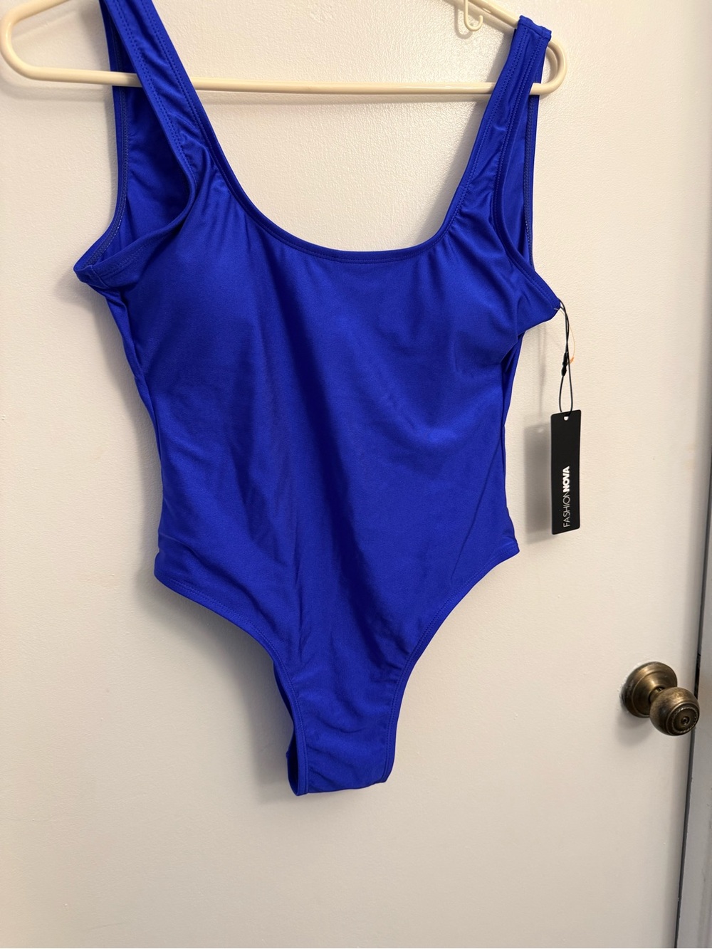 Fashion Nova Bright Royal Blue One-Piece Swimsuit